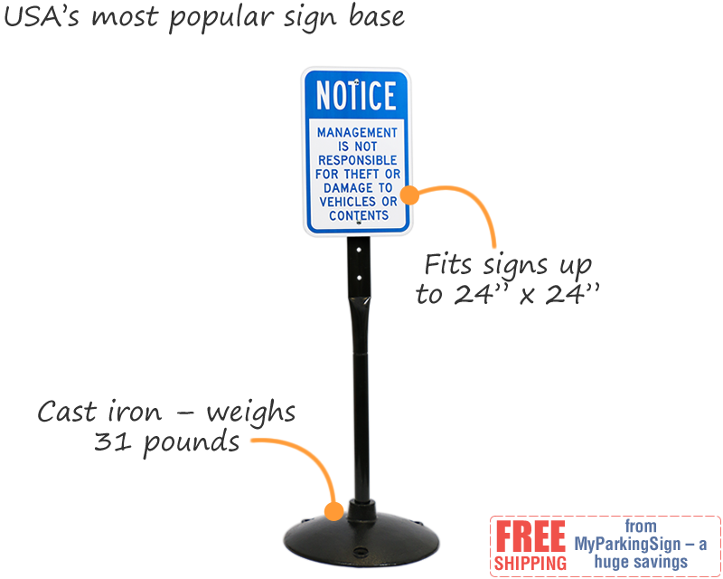 Sign Bases Rubber, Metal, and Portable Sign Bases
