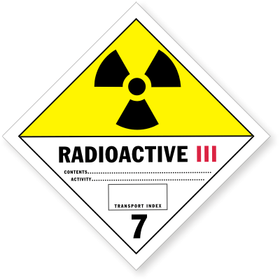 Radioactive Placards - Class 7 Radioactive Hazardous Materials