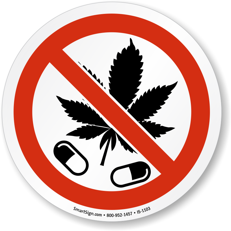 No drugs marijuana leaf sign is 1103