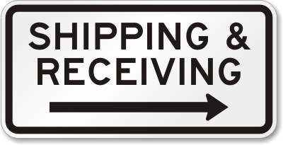 receiving shipping sign signs parking lot arrow warehouse 2918 signage right safety mysafetysign hours x24 areas custom