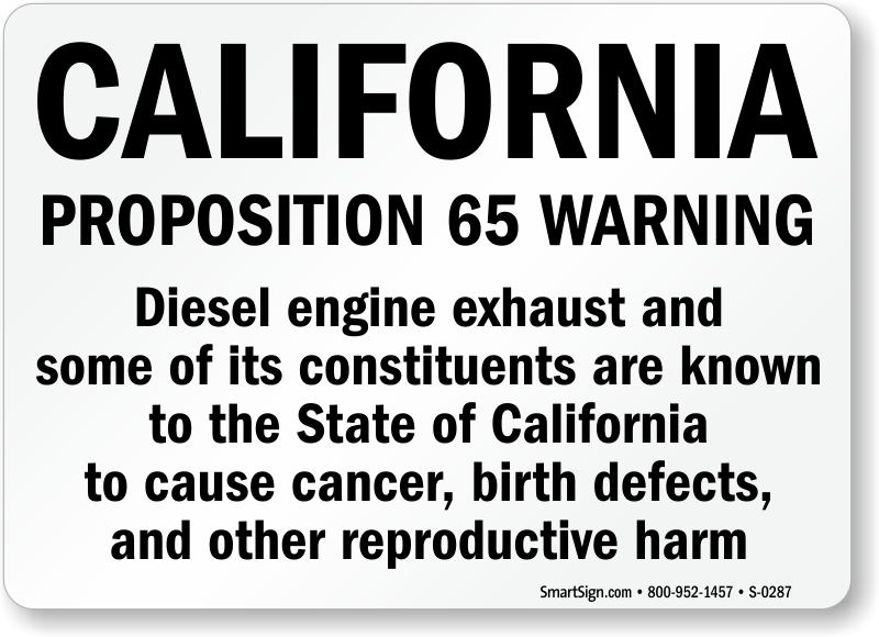 What is a Proposition 65 warning label?