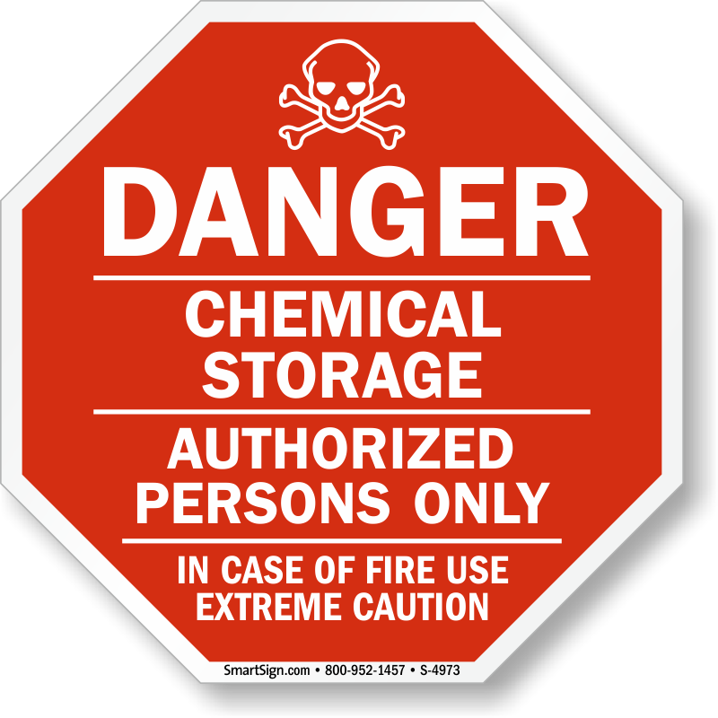 Chemical Storage Authorized Personal Sign Sku S 4973