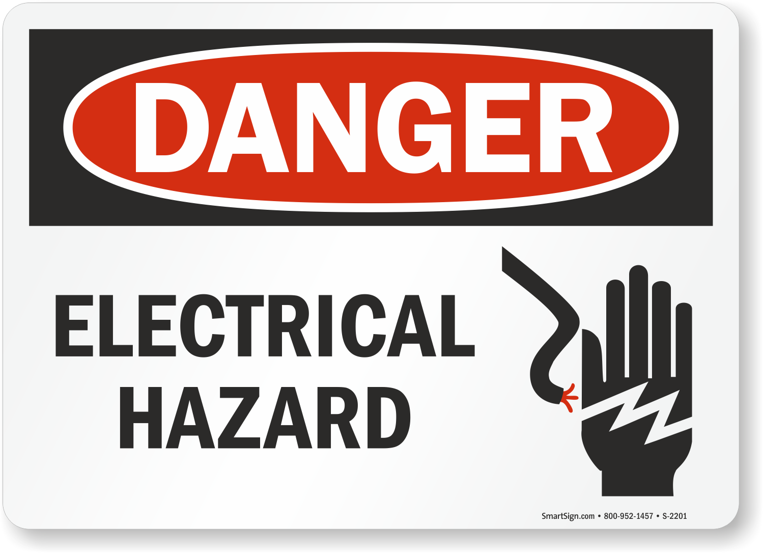 Electrical Hazard Signs OSHA ANSI Compliant