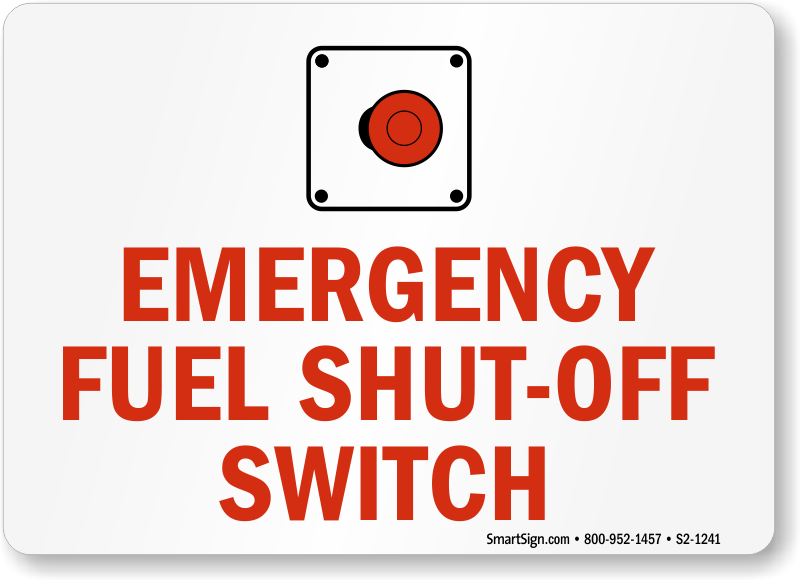 Gas Shut Off Signs, Fuel Safety Signs & More Online