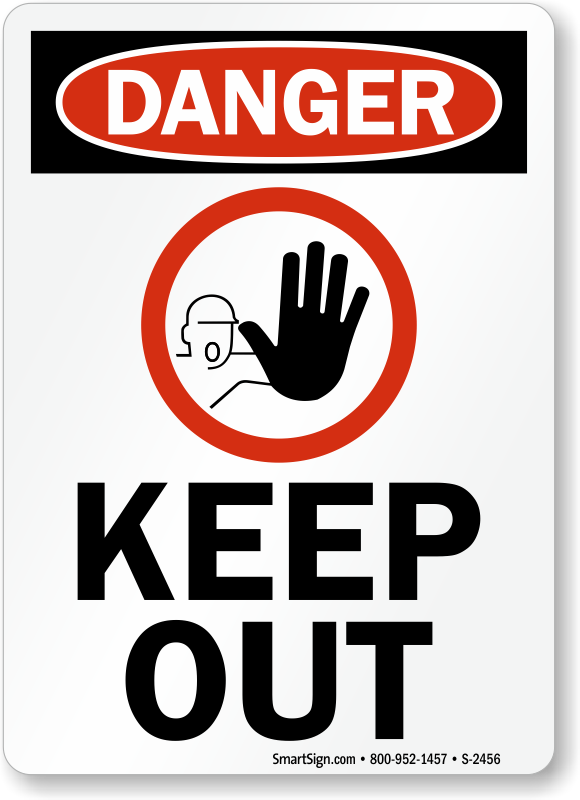 Danger Keep Out with Graphic Sign, SKU S2456