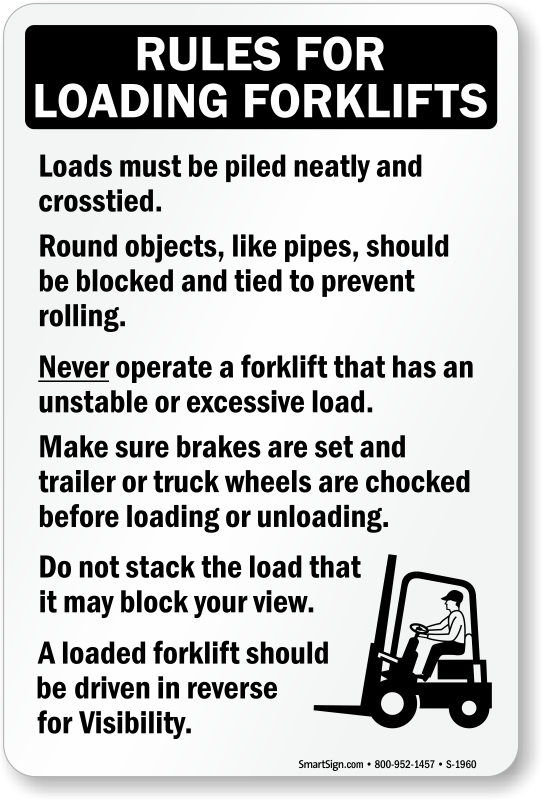 Forklift Inspection Signs 