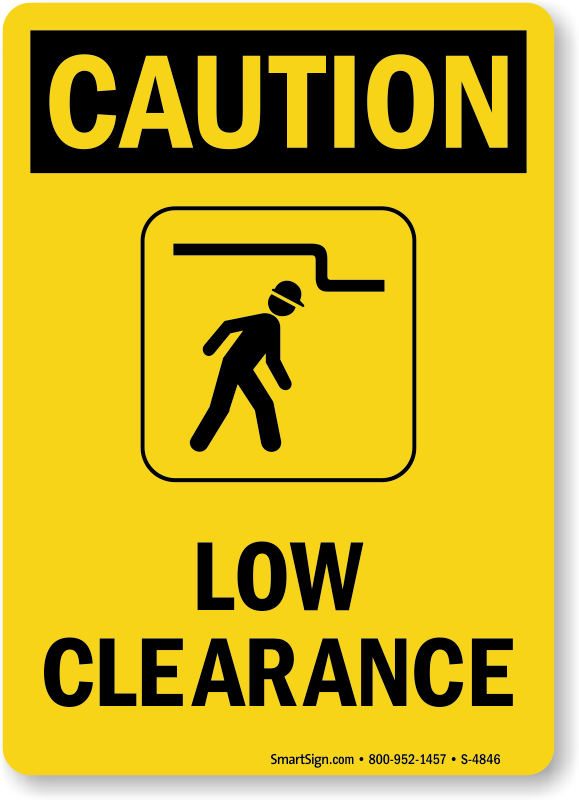 Low Clearance Signs Free Shipping