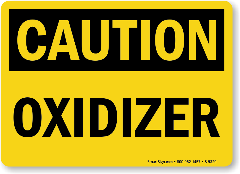 OSHA Caution Oxidizer Sign, SKU S9329