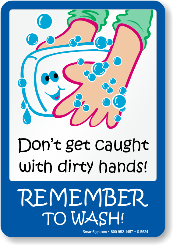 Remember To Wash Hands Sign | Fast Shipping, SKU: S-5624