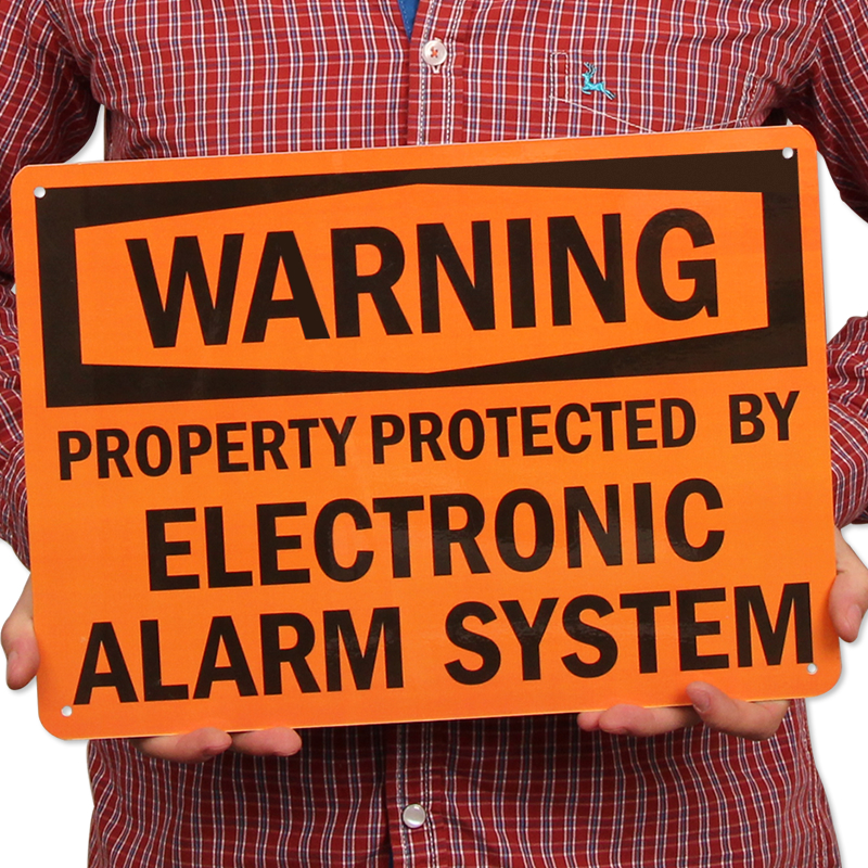 Property Protected Electronic Alarm System Signs & more, SKU S4201