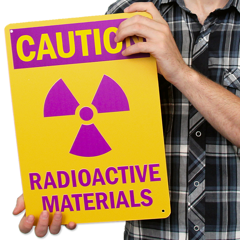Radioactive Materials Signs, Radiation Warning Signs, SKU S2955