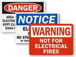 Electrical Safety Signs - Assured Best Prices