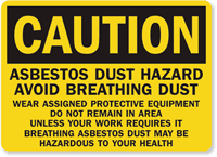 Caution Asbestos Hazard Sign