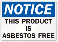 Notice: Asbestos-Free Product 