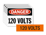 120 Volts Labels