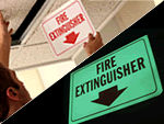 Drop Ceiling Fire Extinguisher Signs
