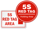 5S Red Tag Signs
