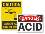 Acid & Caustic Warning Signs