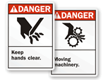 Machine Hazard Signs