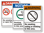 ANSI No Smoking Signs