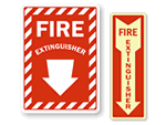 Directional / Arrow Fire Extinguisher Signs
