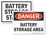 Battery Storage Signs