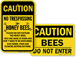 Bee Safety Signs