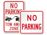 Big No Parking Signs