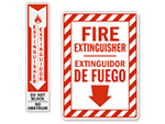 Bilingual Fire Extinguisher Signs