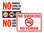 Bilingual No Smoking Signs