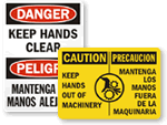 Bilingual Warehouse Signs