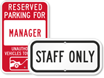 Business Parking Signs - by Title