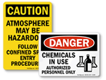 All Chemical Safety Signs
