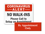 By Appointment Only Signs