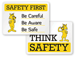 Cartoon Safety Signs