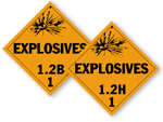 Class 1.2 - Explosive Placards