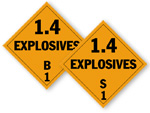 Class 1.4 - Explosive Placards