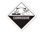 Class 8 Corrosive Hazmat Labels
