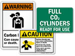 CO2 Fire Extinguisher Signs