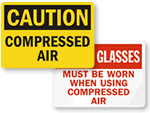 Compressed Air Warning Signs
