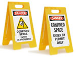 Confined Space A-Frame Signs