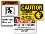 Confined Space Keep Out Signs