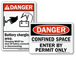 Danger Confined Space Signs