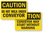 Conveyor Warning Signs