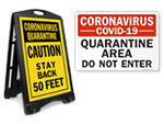 Coronavirus Quarantine Signs