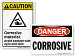 Corrosive Material Signs