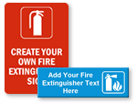 Custom Fire Extinguisher Signs