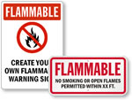 Flammable Material Signs