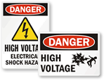 High Voltage Danger Labels