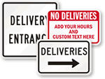 Delivery Entrance Signs
